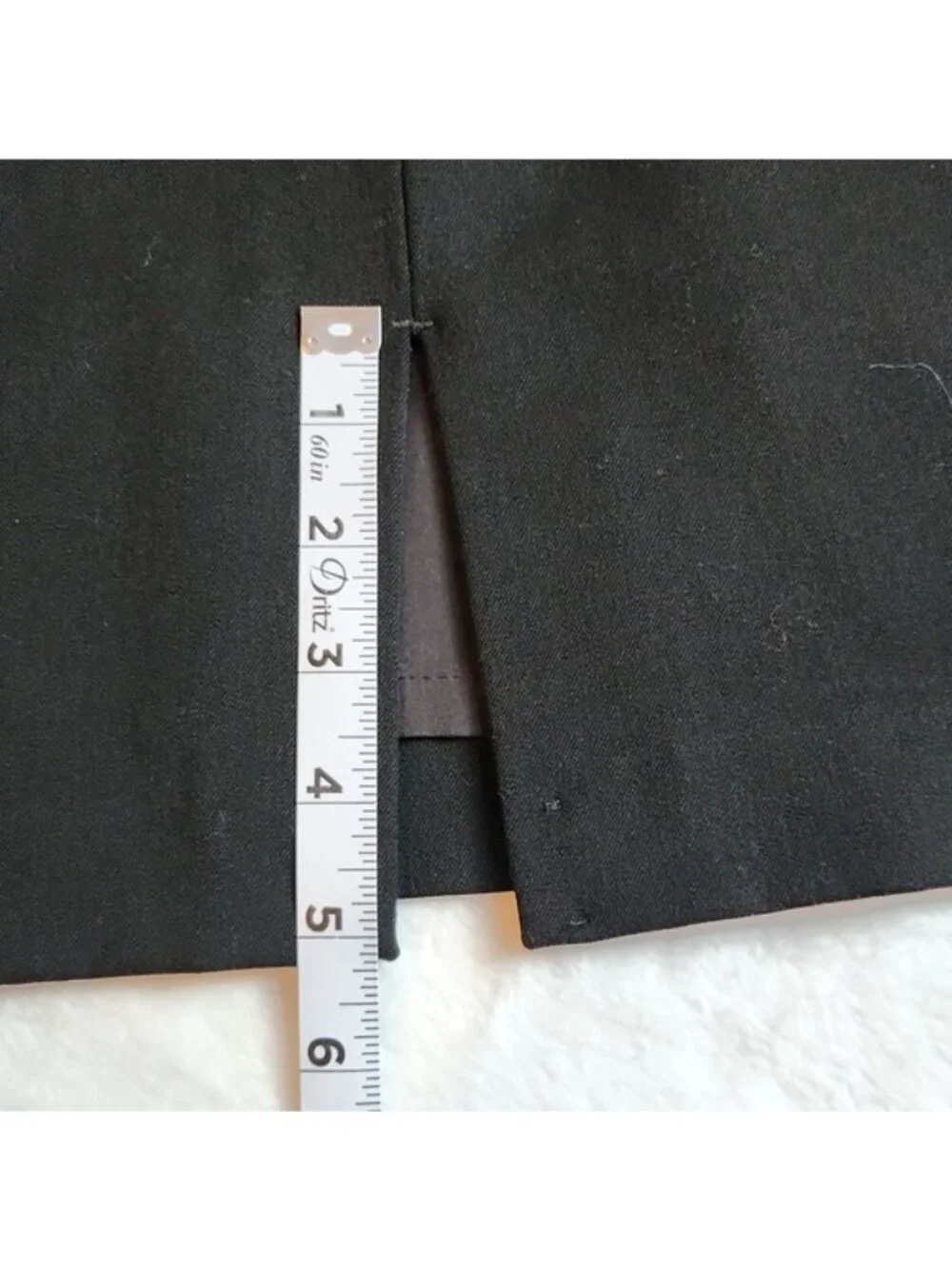 Express Clothing Fitted, Office, Women's Black Skirt, Size 8 with Hip Detail